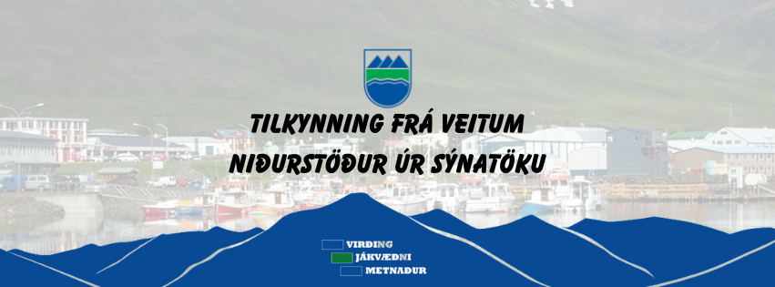 Niðurstöður úr sýnatöku frá dreifikerfi vatnsveitu Dalvíkurbyggðar