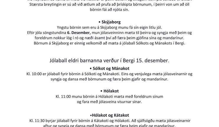 Jólaball foreldrafélagsins