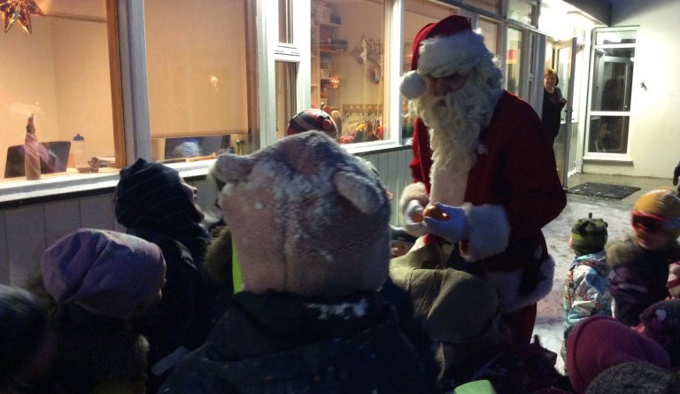 Jólasveinn í heimsókn