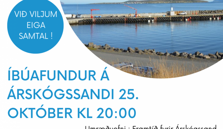 Sveitarfélagið boðar til íbúafundar á Árskógssandi 25. október kl 20:00