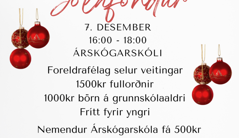 Jólaföndur 7. desember frá 16-18
