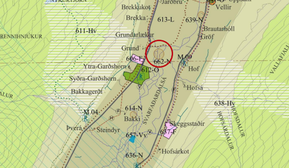 Grund, Svarfaðardal Breyting á aðalskipulagi Dalvíkurbyggðar vegna áforma um efnisnám
