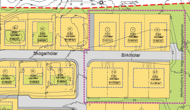 Birkihólar – Breyting á deiliskipulagi Hóla- og Túnahverfis