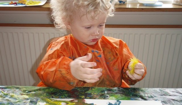 dropa hópur páska málning