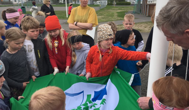 Grænfánanum flaggað í fjórða sinn