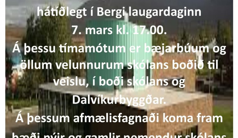 Afmæli Tónlistarskóla Dalvíkurbyggðar