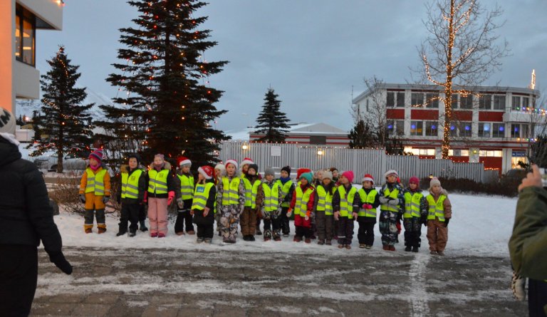 Heimsókn frá 1.bekk í Dalvíkurskóla