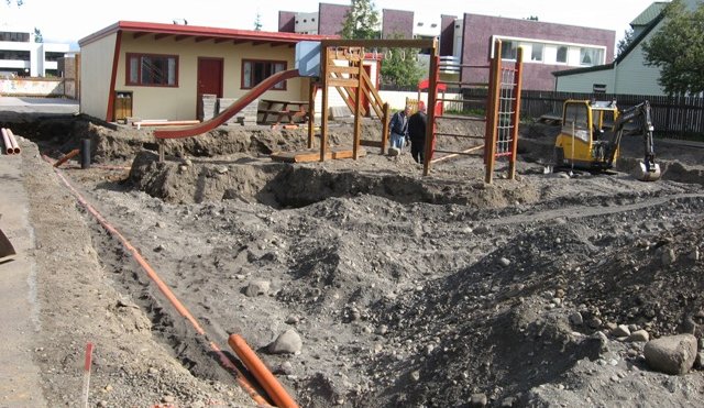 Framkvæmdir á Gæsluvelli