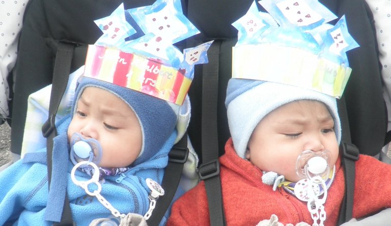 Jaden Aðalbert og Jermaine Alexius 1 árs