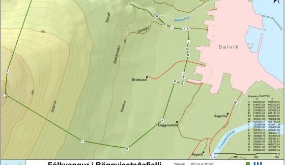Skotveiðar bannaðar í Fólkvanginum í Böggvisstaðafjalli