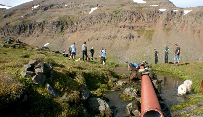 Frárennslisrör frá Nykurtjörn