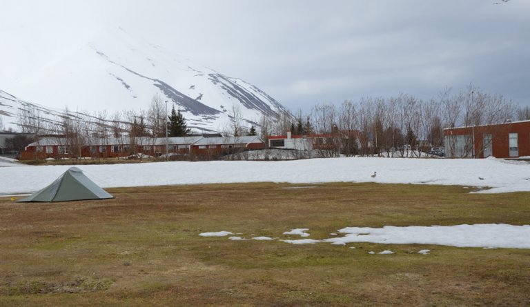 Fyrsti tjaldbúinn mættur