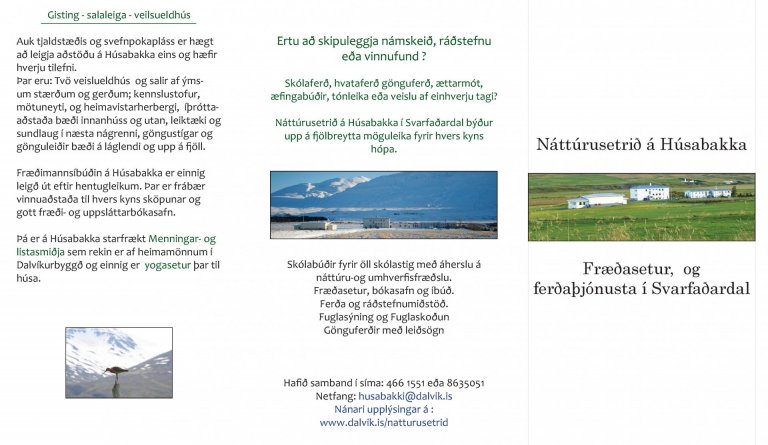 Bæklingur á leiðinni