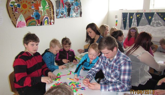 Nemendur úr Dalvíkurskóla í vinnustaðakynningu í Kátakoti