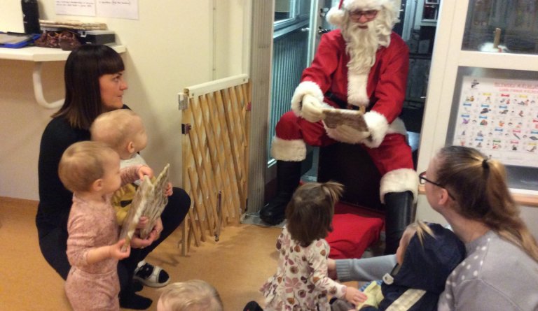 Jólasveinn í heimsókn