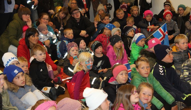 Mynd frá hátíðarhöldum í Bergi 2019