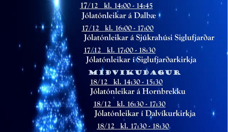 Ný uppsetning jólatónleika TÁT