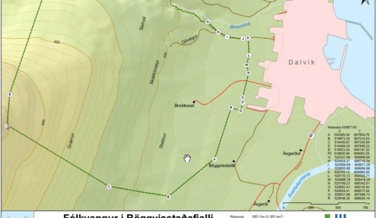 Fólkvangur í Böggvisstaðafjalli