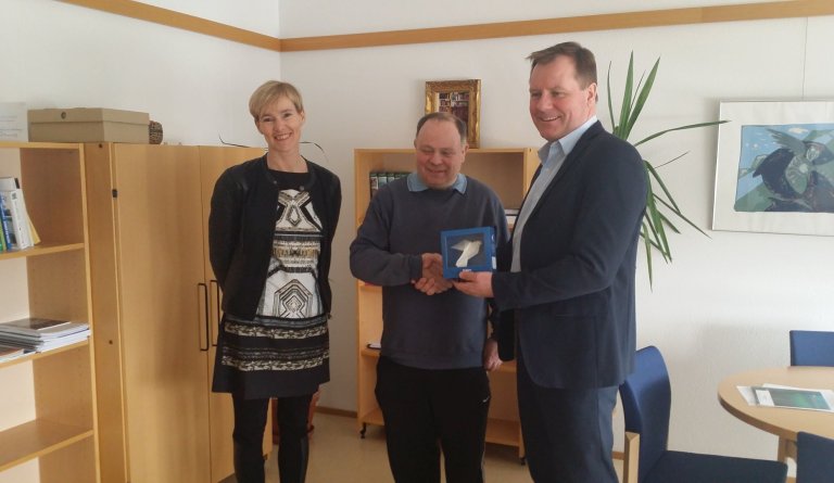 Origami fugl að gjöf