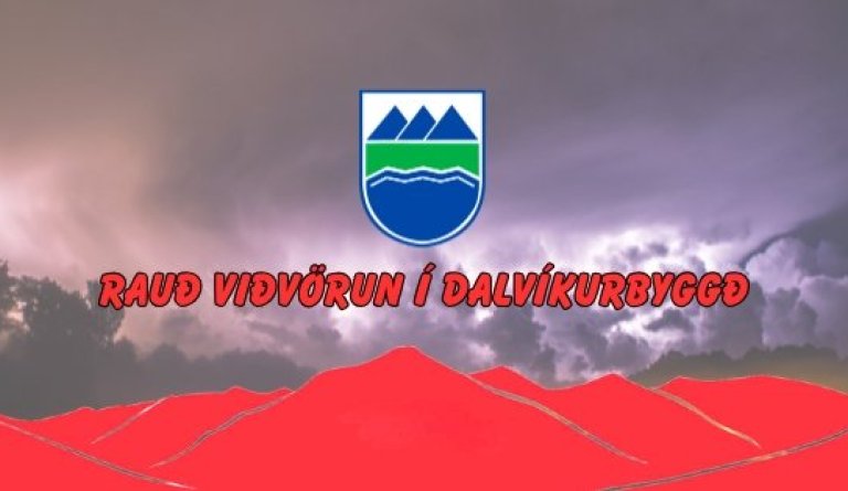 Hættustig Almannavarna á öllu landinu nema Vestfjörðum - Weather warning english below.