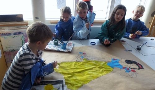 Undirbúningur árshátíðar í myndmennt