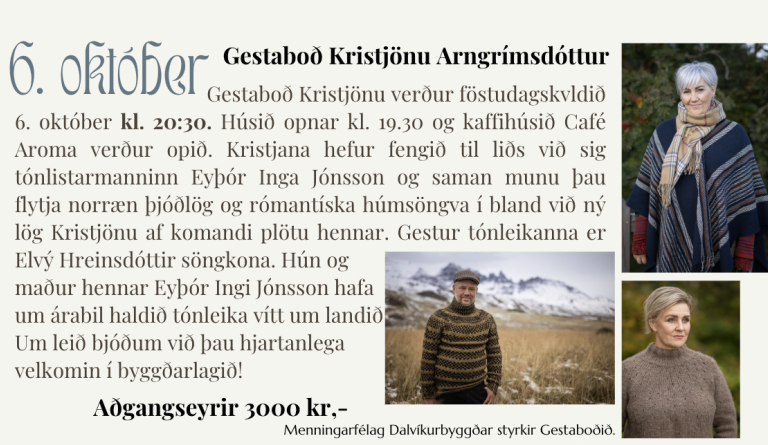 Gestaoð Kristjönu 6. október í Bergi