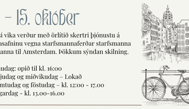 Athugið - Skert þjónusta