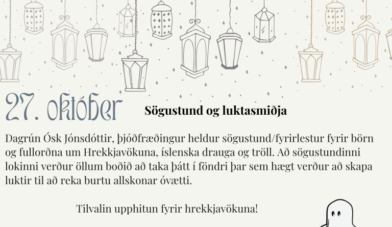 Sögustund og luktarsmiðja 26. október