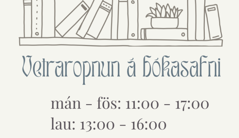 Opnunartímar bókasafnisins