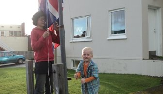 Lárus Anton 5 ára og Árni Stefán 4 ára