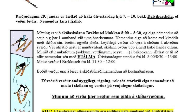 Útivistardagur eldra stigs