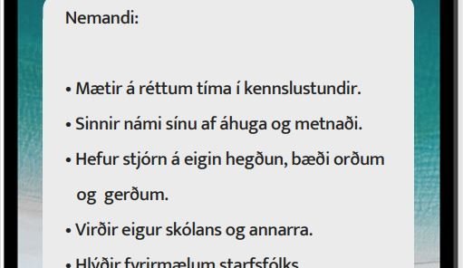 Skólareglur Dalvíkurskóla