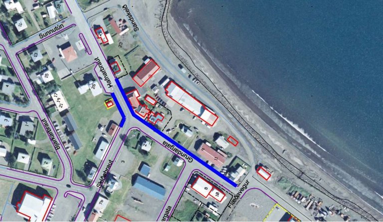 Bifreiðastöður við Grundargötu, Skíðabraut og Hafnarbraut