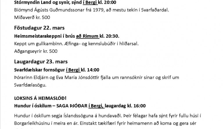 Svarfdælskur mars 2013