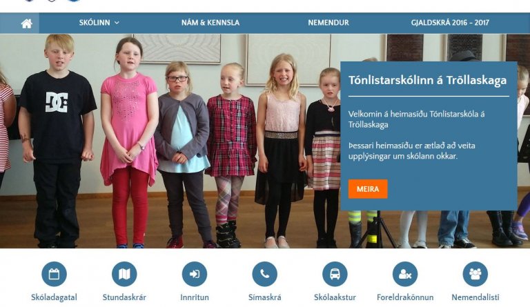 Ný heimasíða Tónlistarskólans á Tröllaskaga