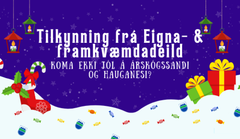 Tilkynning varðandi jólaskreytingar á Hauganesi og Árskógssandi