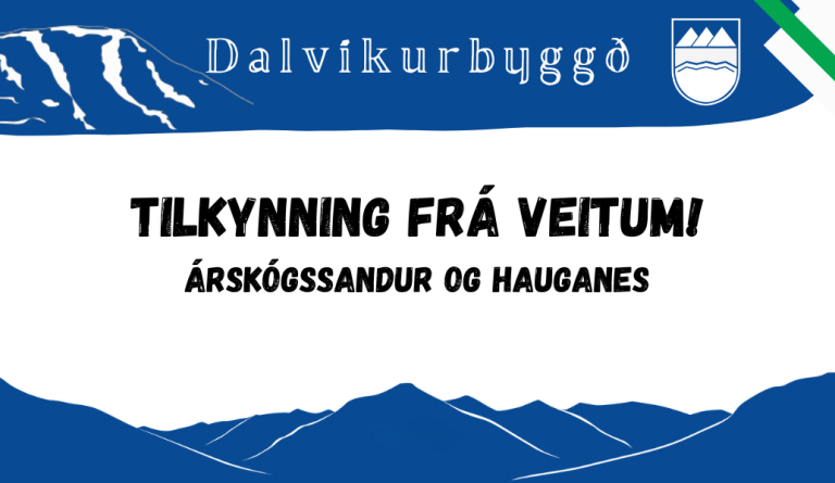 Tilkynning frá veitum-Árskógsandur/Hauganes. -uppfært-