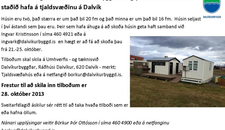 Tjaldstæðahús til sölu