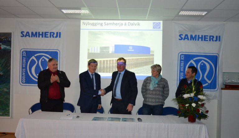 Undirritun lóðaleigusamnings - Samherji byggir nýja og fullkomnari landvinnslu á Dalvík