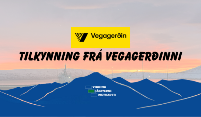 Tilkynning frá Vegagerðinni - Múlagöng